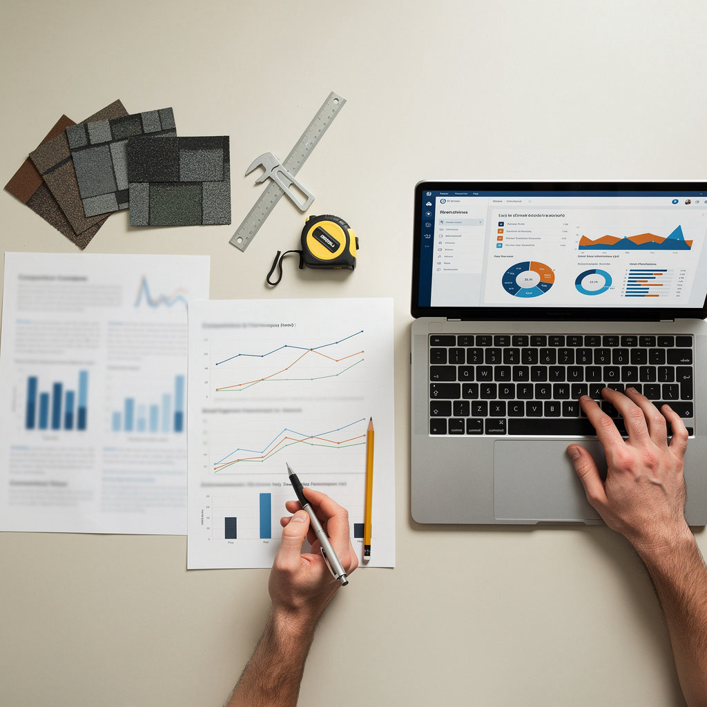 WebZum AI research and market analysis for roofing website builder